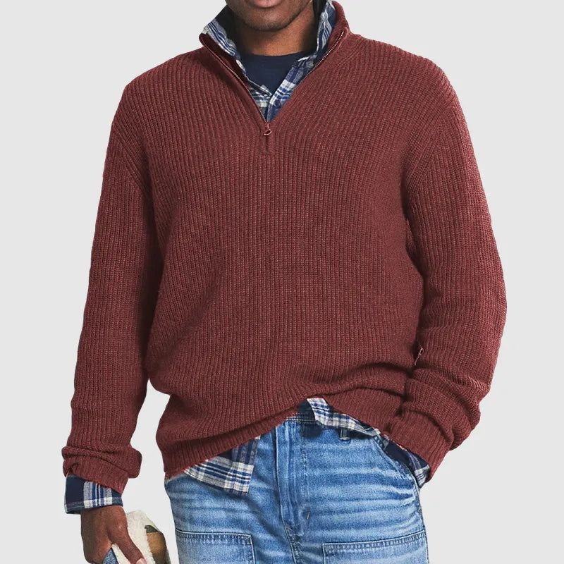 Joshua men’s casual knit sweater with fluid cut and timeless design
