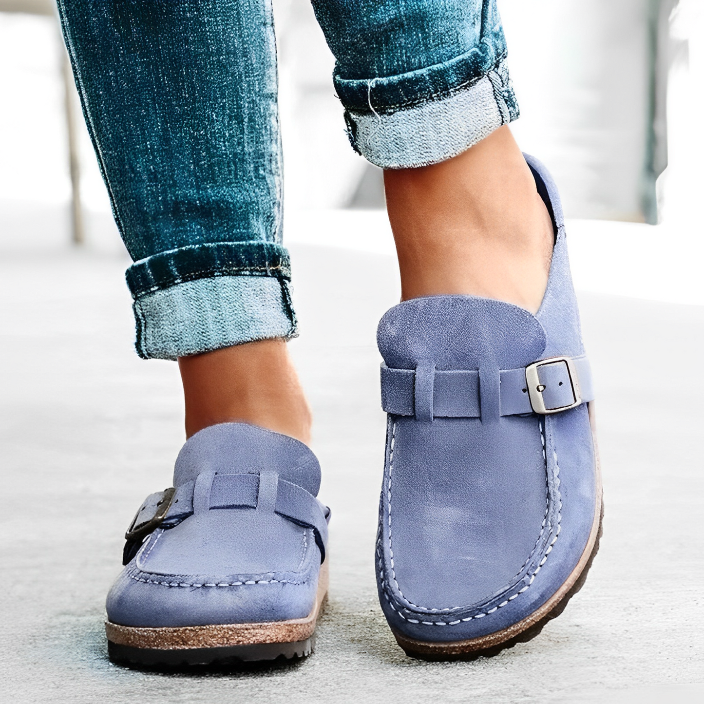Irvina women’s moccasin-inspired heeled sandals with semi-open design – summer footwear