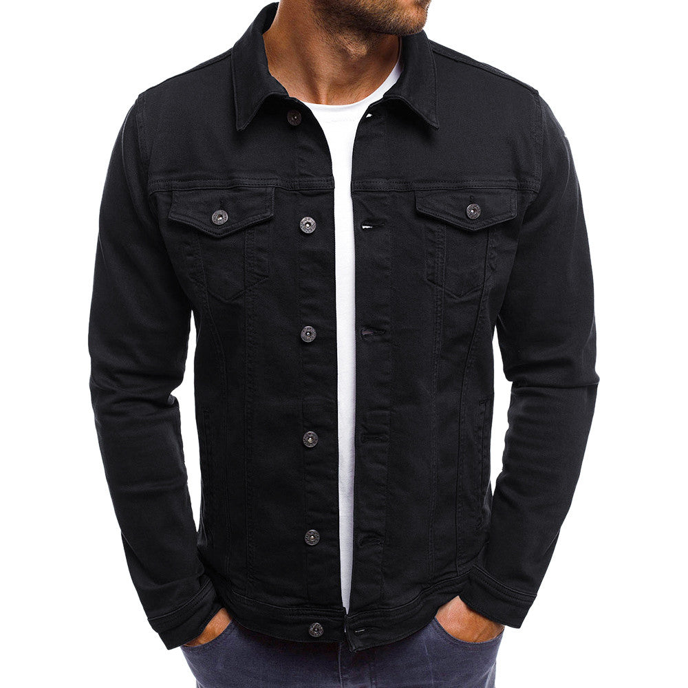 Men’s lightweight denim jacket with front pockets – Damian