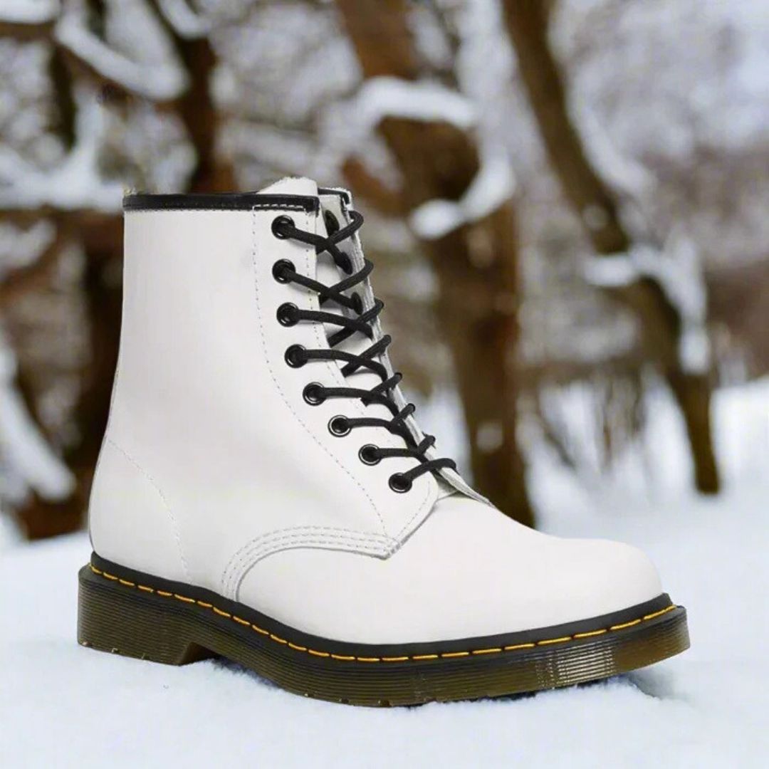 Ethan unisex faux leather boots with structured design and sturdy sole, versatile everyday footwear