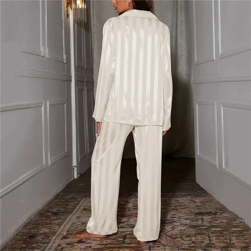Elara women’s pajama set with relaxed fit and polished design, ideal for home comfort