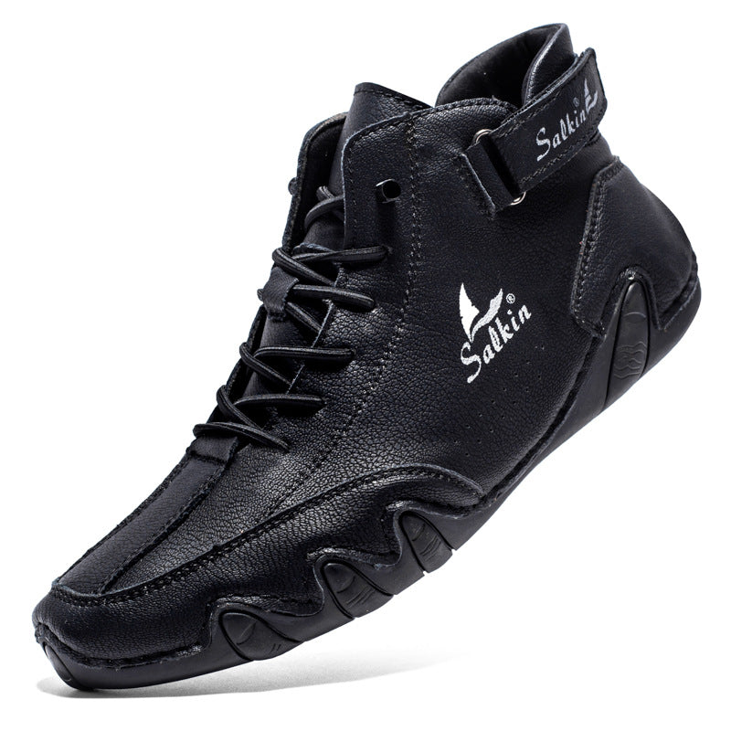 Callum men’s barefoot lace-up shoes – minimalist black leather style