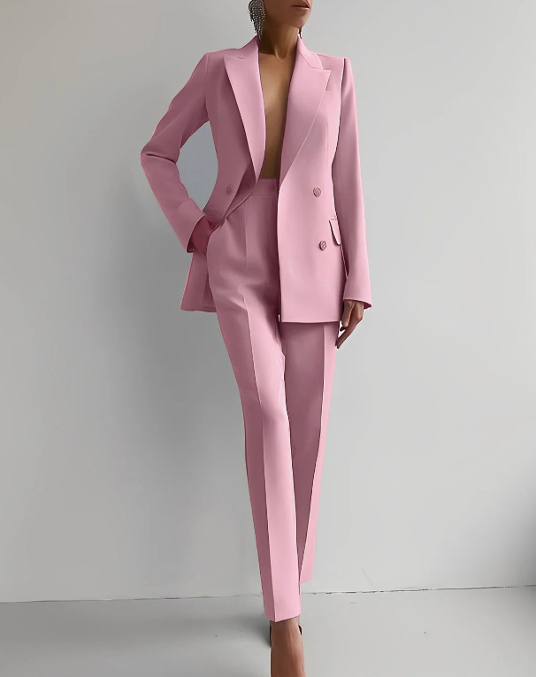 Marina chic women’s suit in lightweight stretch microfiber with elegant tailored cut