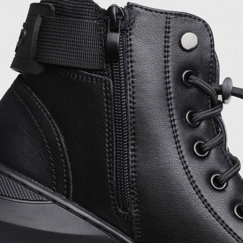 Cyrus men's faux leather boots with a streamlined shape and a sturdy sole for good support.