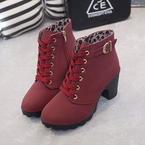 ylvie women's high heel lace-up ankle boots with a structured and elegant design.