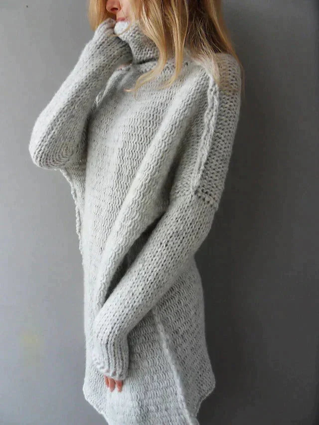 Imara women’s oversized knit turtleneck sweater with relaxed fit and timeless design