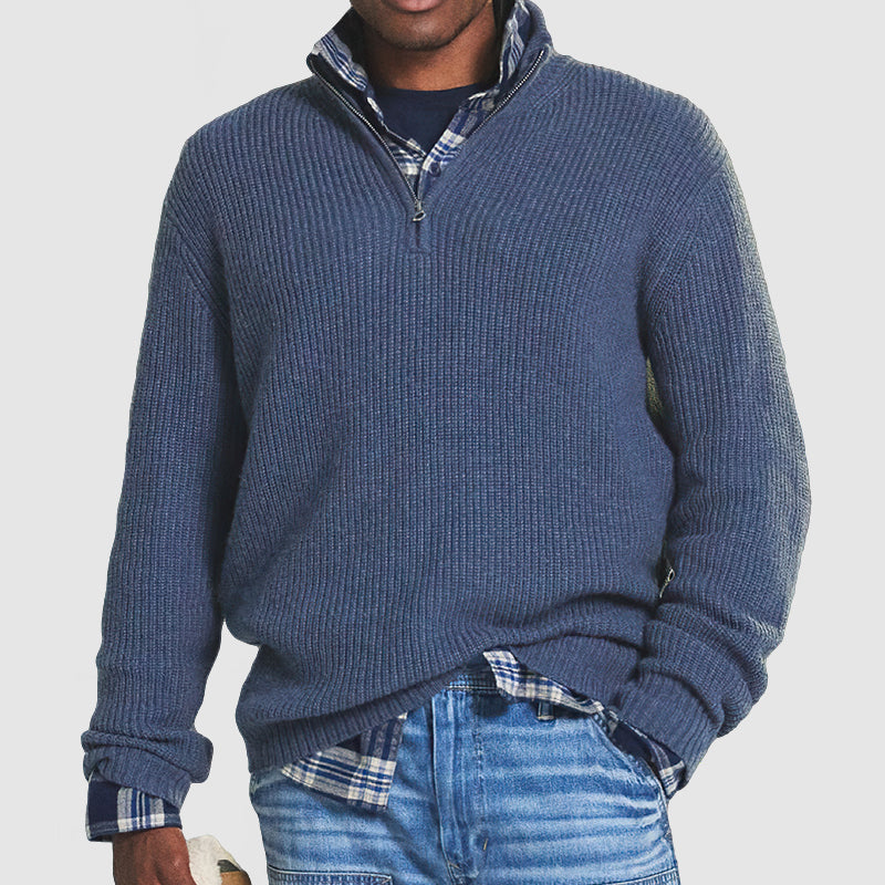 Joshua men’s casual knit sweater with fluid cut and timeless design