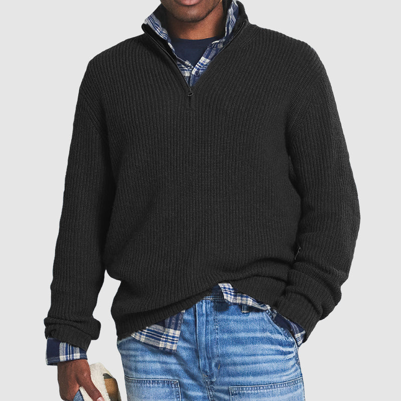 Joshua men’s casual knit sweater with fluid cut and timeless design