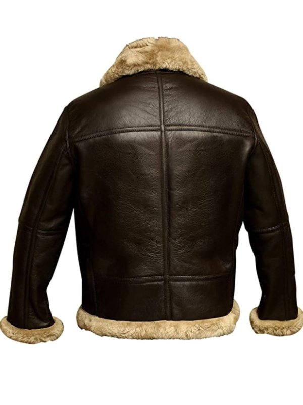 Marlo men’s leather-look jacket with soft fleece lining and structured design