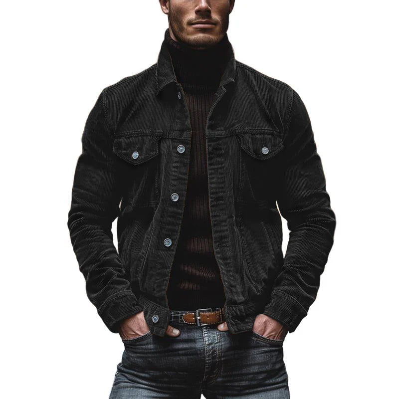 Oscar men's corduroy jacket with a vintage look and a rich, textured fabric.