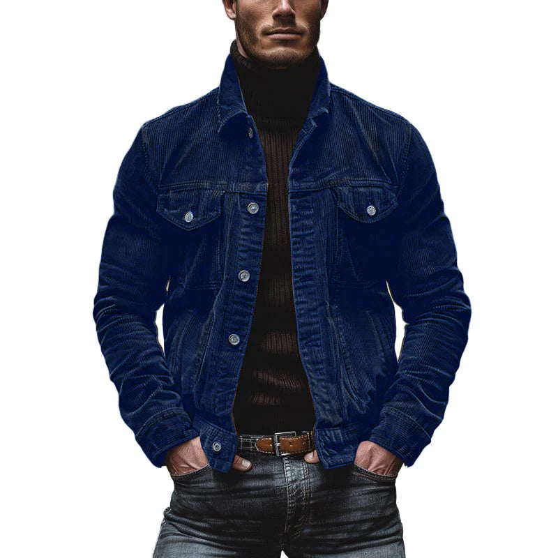 Oscar men's corduroy jacket with a vintage look and a rich, textured fabric.
