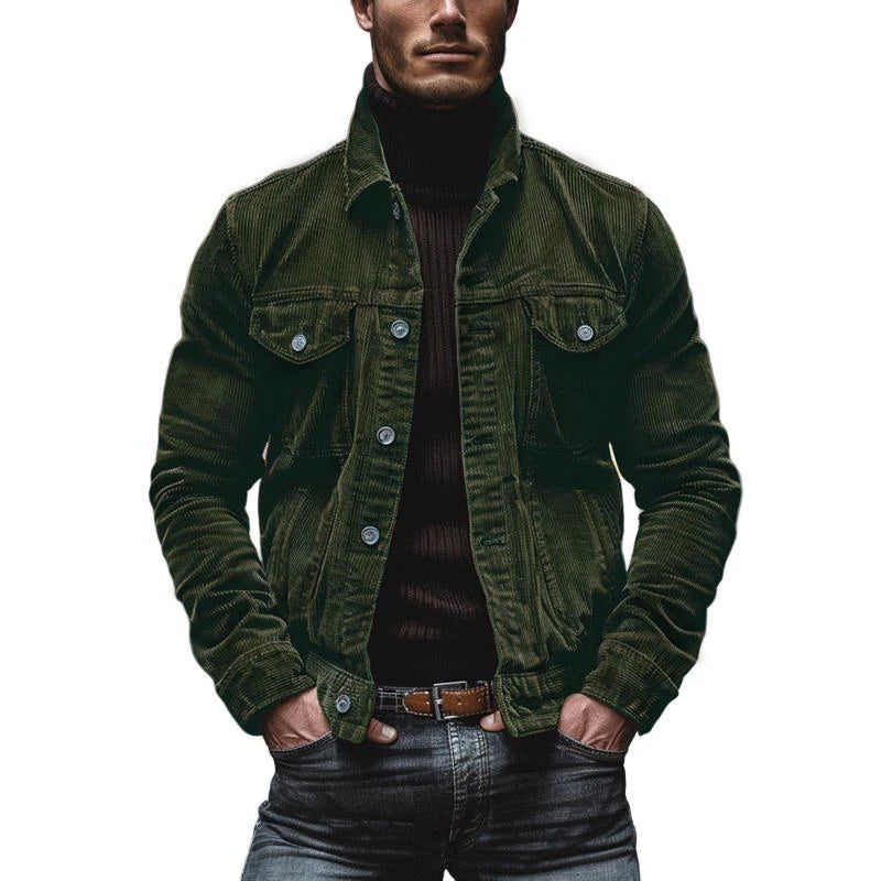 Oscar men's corduroy jacket with a vintage look and a rich, textured fabric.