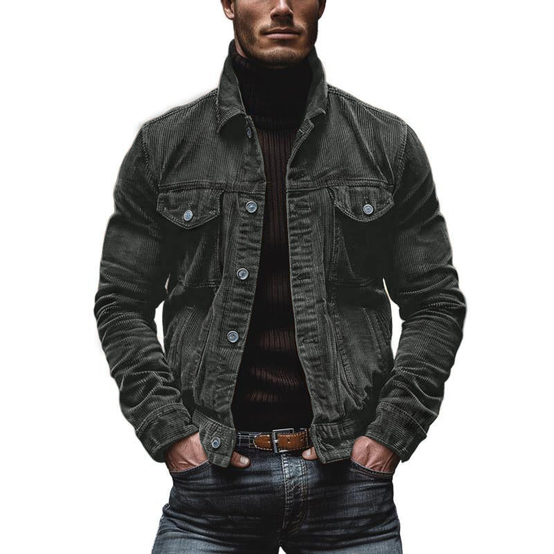 Oscar men's corduroy jacket with a vintage look and a rich, textured fabric.