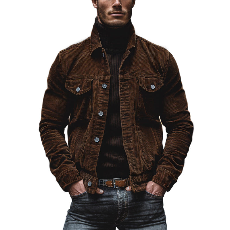 Oscar men's corduroy jacket with a vintage look and a rich, textured fabric.