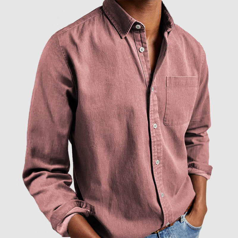 Elias men's shirt with a clean cut and versatile, minimalist style.