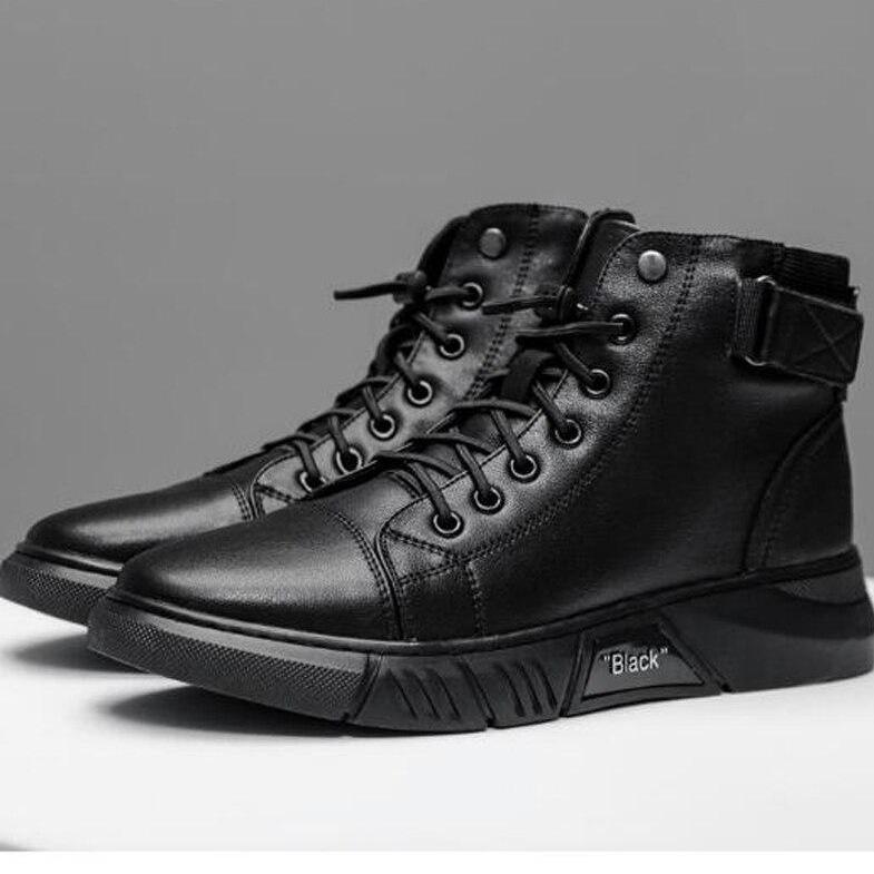 Cyrus men's faux leather boots with a streamlined shape and a sturdy sole for good support.