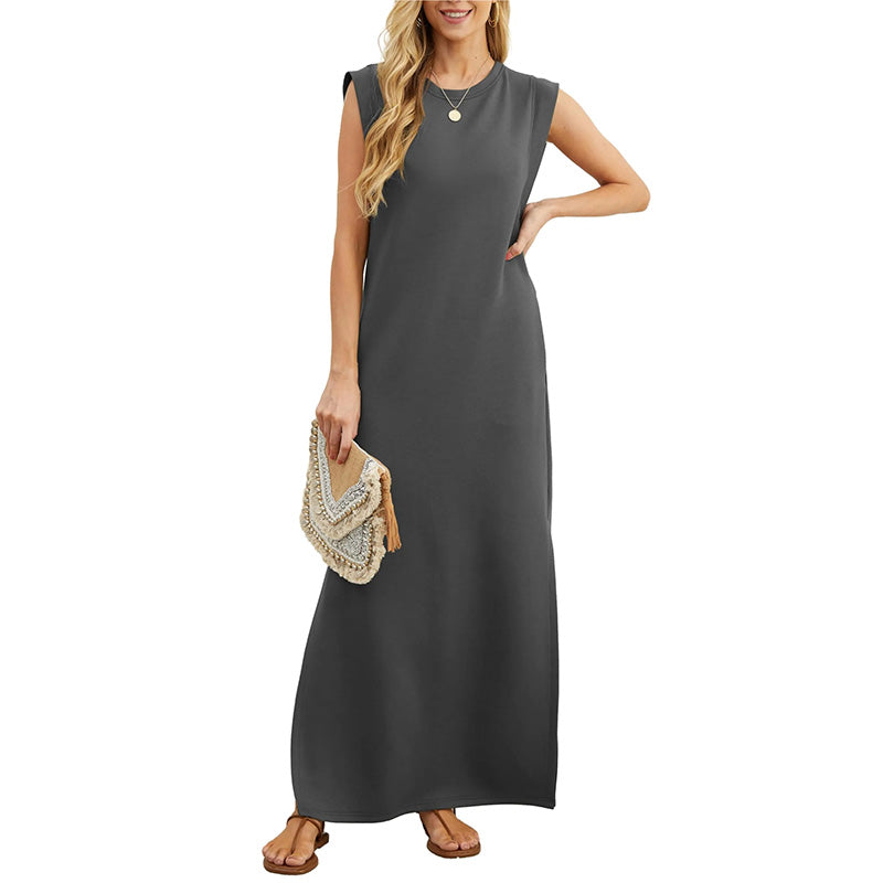 Elodie loose maxi dress for women with an elegant, fluid silhouette and a light, airy fabric.