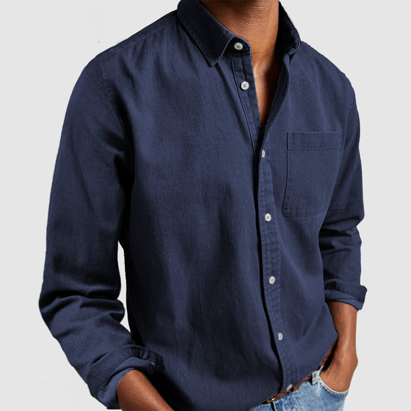 Elias men's shirt with a clean cut and versatile, minimalist style.