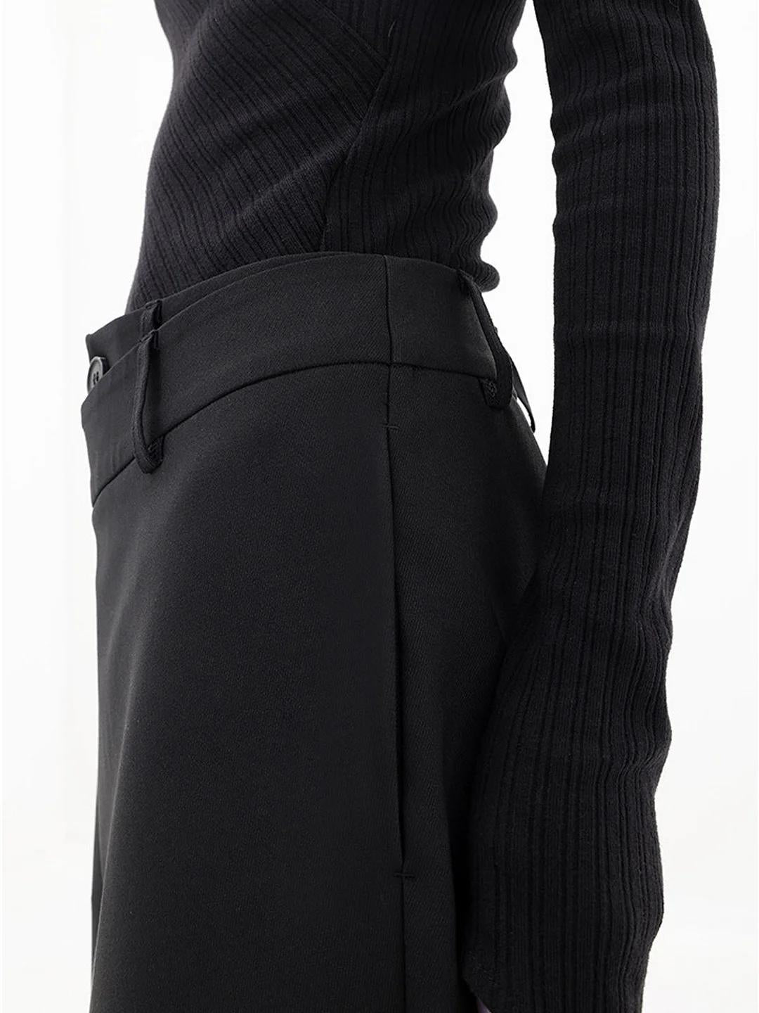 Women’s wide-leg crossed front trousers in breathable fabric – Maribel