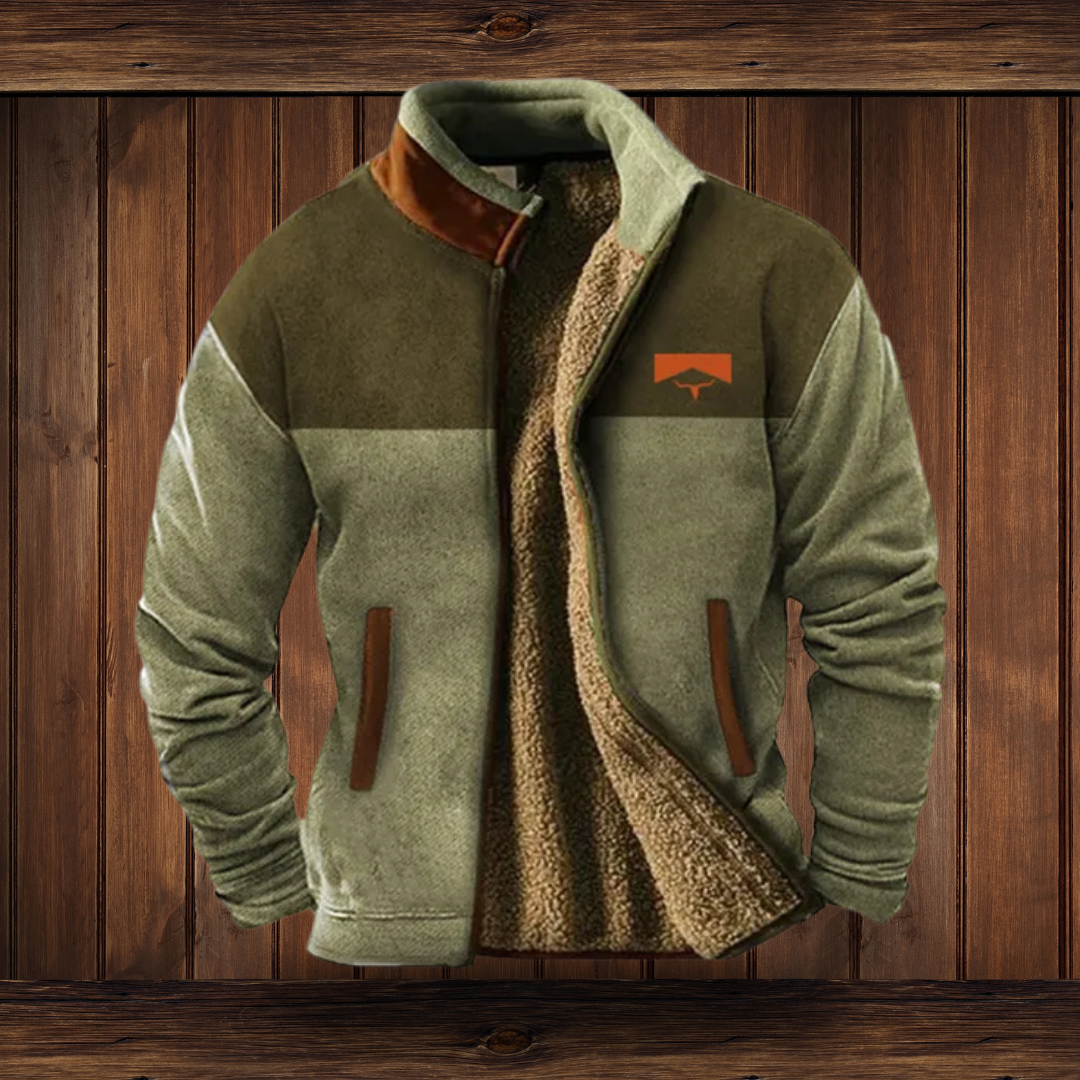 Zane men’s fleece jacket with zip closure and high collar, casual and warm design