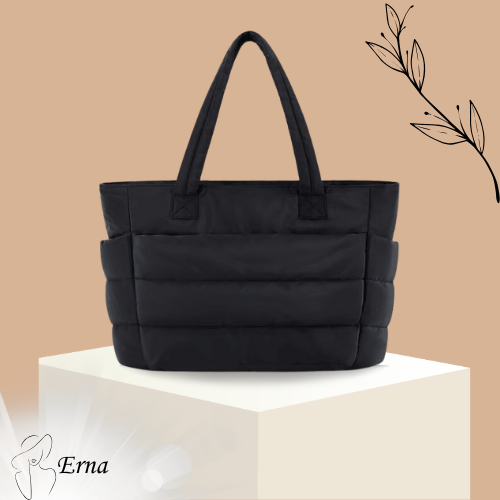 Maeva women’s quilted padded handbag in soft synthetic leather with spacious interior