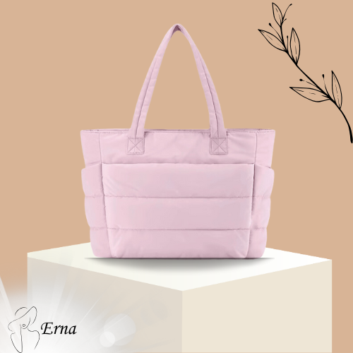 Maeva women’s quilted padded handbag in soft synthetic leather with spacious interior