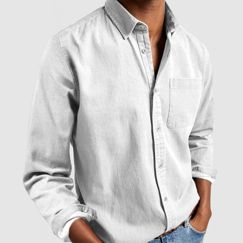 Elias men's shirt with a clean cut and versatile, minimalist style.