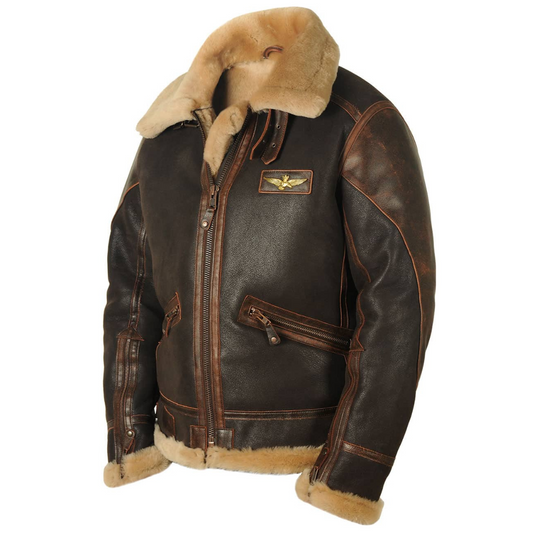 Axel men's pilot jacket with a structured silhouette and a soft inner lining.