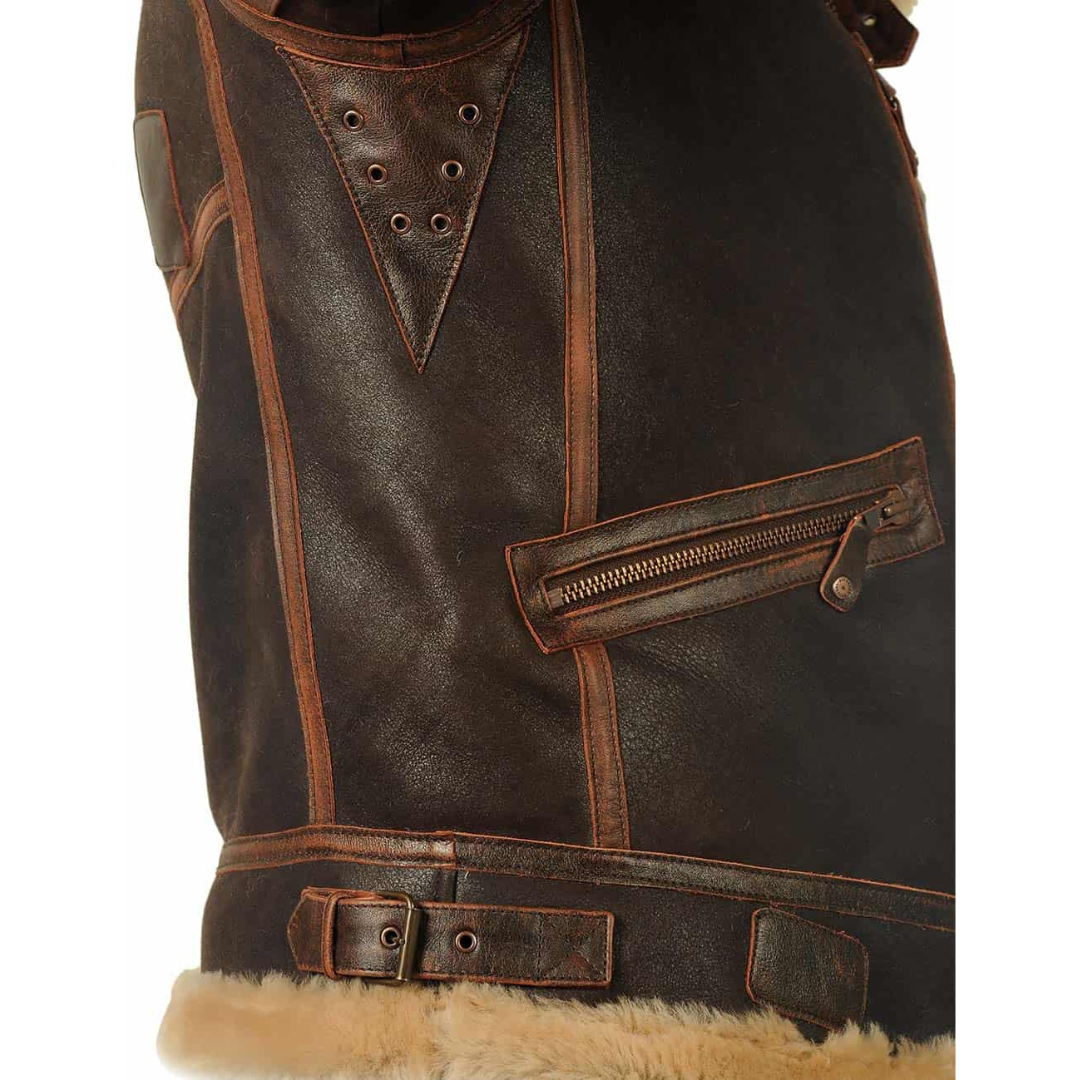Axel men's pilot jacket with a structured silhouette and a soft inner lining.