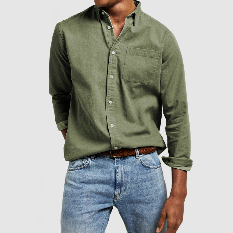 Elias men's shirt with a clean cut and versatile, minimalist style.