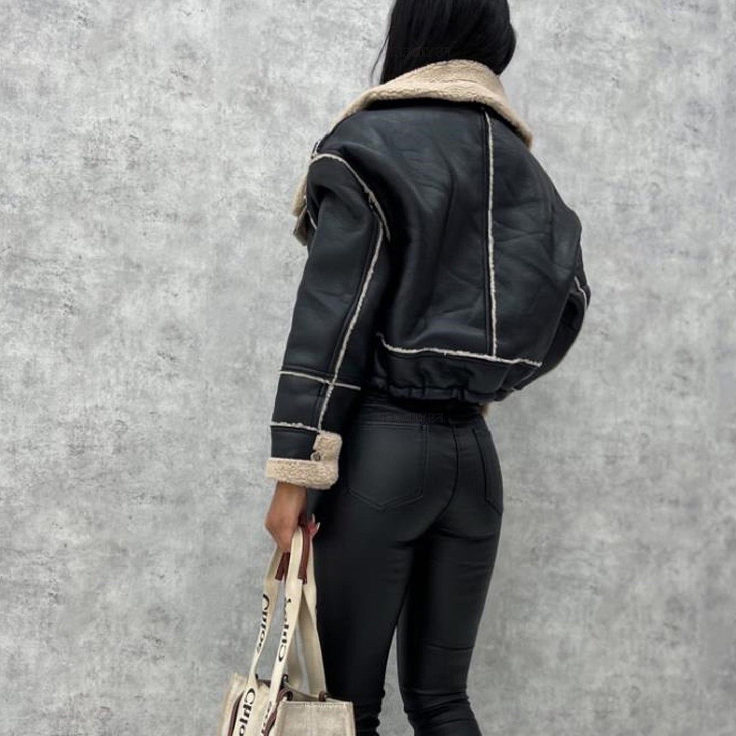 Briony zip-up short coat with modern design and elegant fit in high-quality fabric