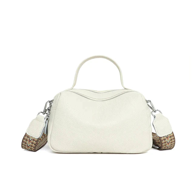 Aria women’s double zip synthetic leather pouch in minimalist design