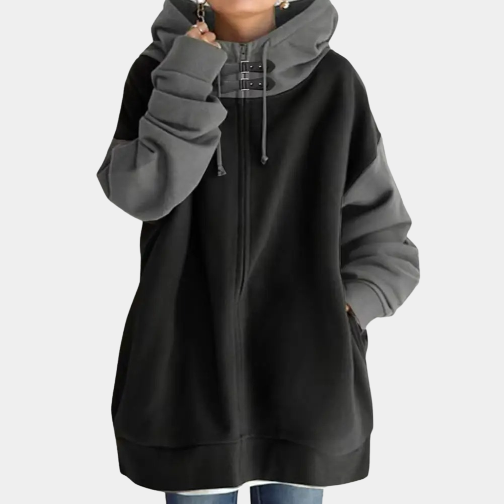 Sorrel women’s oversized zip-up hoodie with hood – casual everyday layering piece