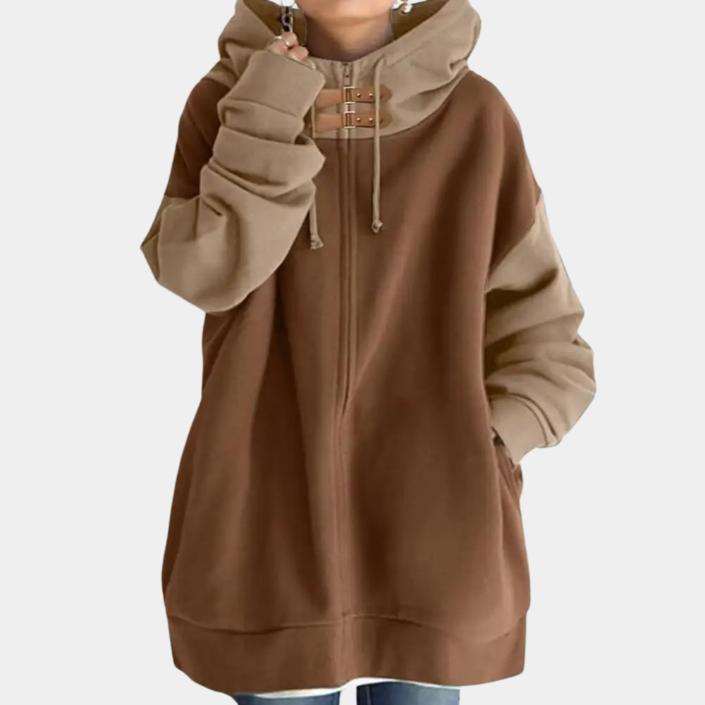 Sorrel women’s oversized zip-up hoodie with hood – casual everyday layering piece
