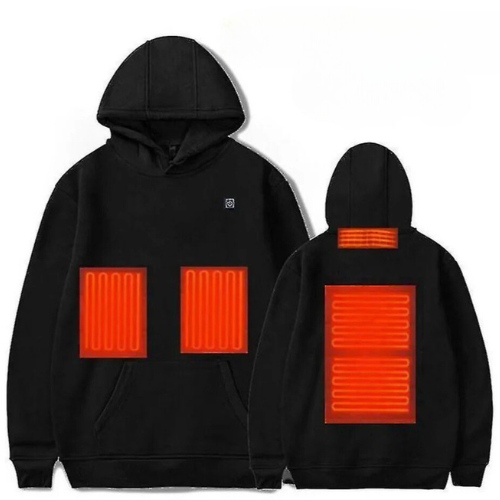 Men’s hoodie with spacious hood and modern front-back details