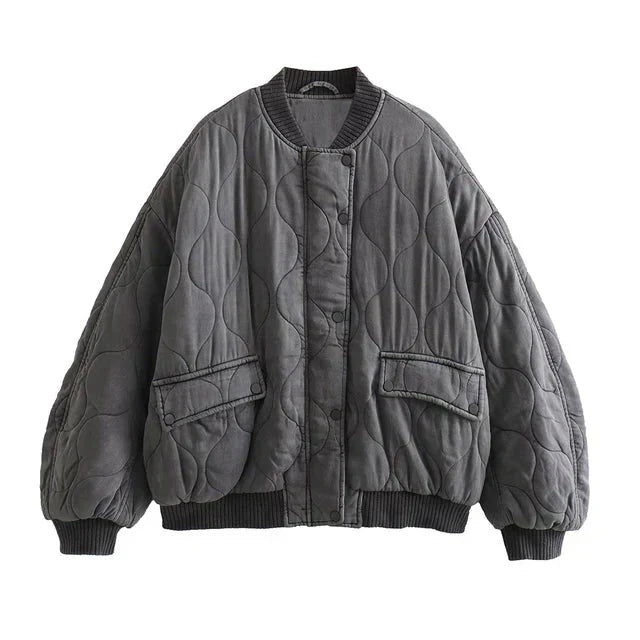 Flavia women’s oversized bomber jacket with modern urban style for autumn and winter