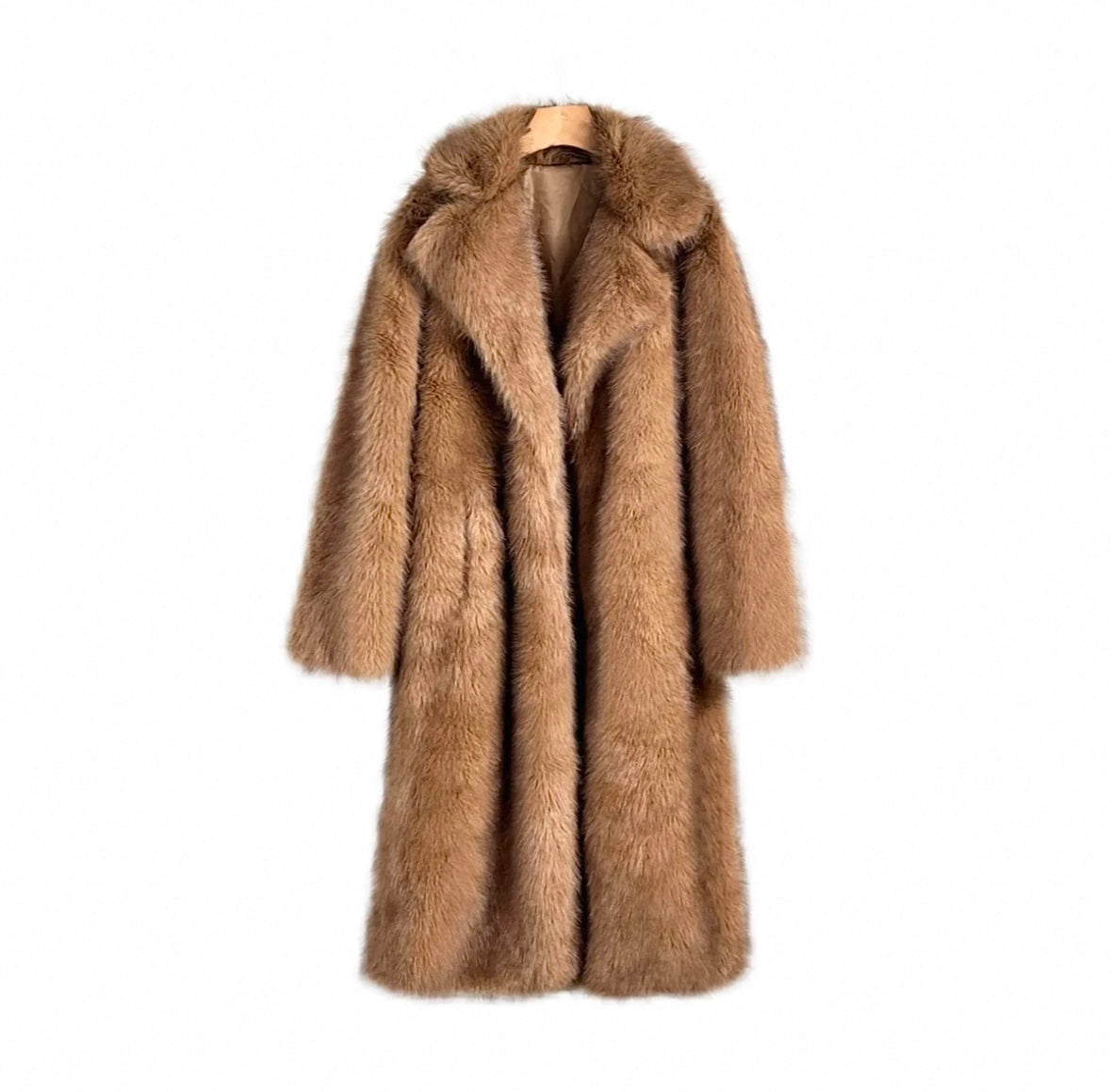Rowena women’s faux fur coat with soft textured design – elegant winter outerwear