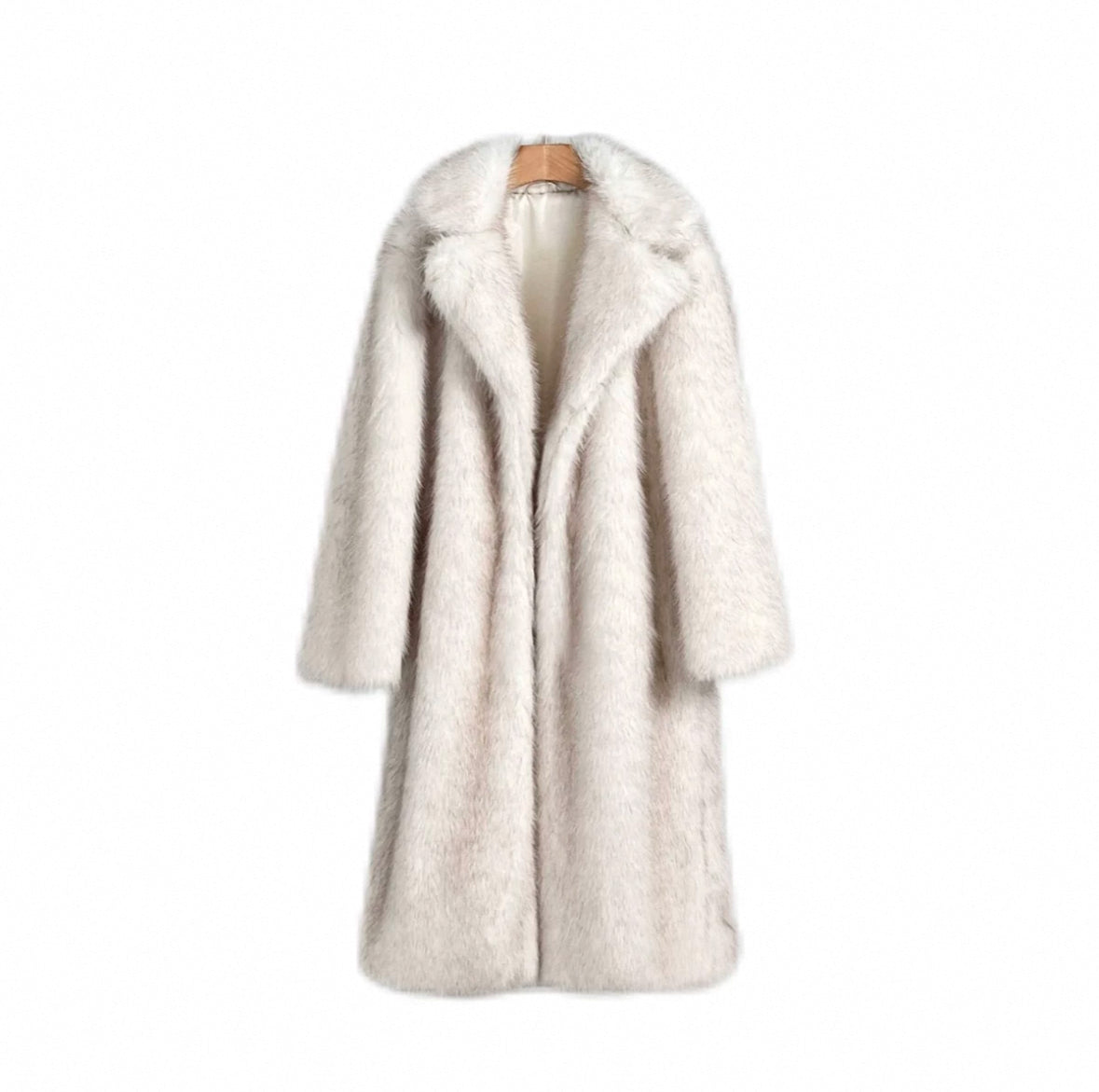Rowena women’s faux fur coat with soft textured design – elegant winter outerwear