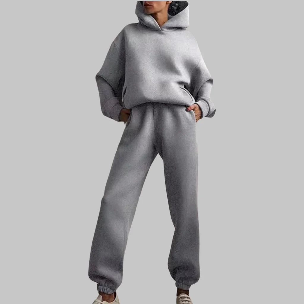 Vera women's relaxed two-piece set with a spacious hoodie and comfortable fitted pants.
