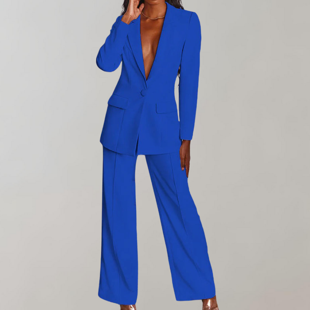 Gretel women’s elegant two-piece set with tailored blazer and pants for professional and evening looks