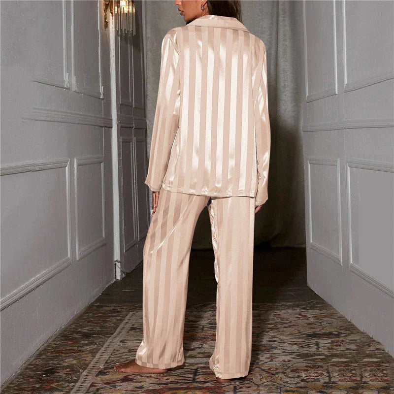 Elara women’s pajama set with relaxed fit and polished design, ideal for home comfort