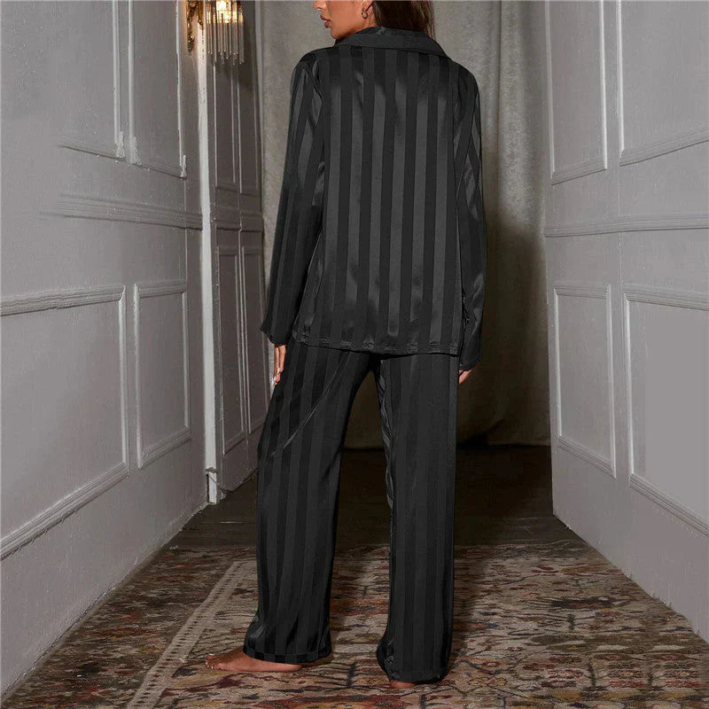 Elara women’s pajama set with relaxed fit and polished design, ideal for home comfort