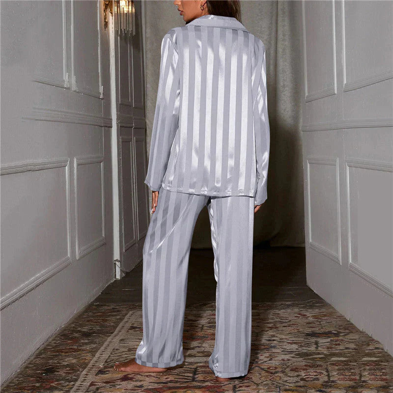 Elara women’s pajama set with relaxed fit and polished design, ideal for home comfort