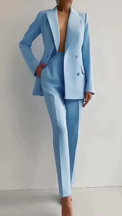 Marina chic women’s suit in lightweight stretch microfiber with elegant tailored cut