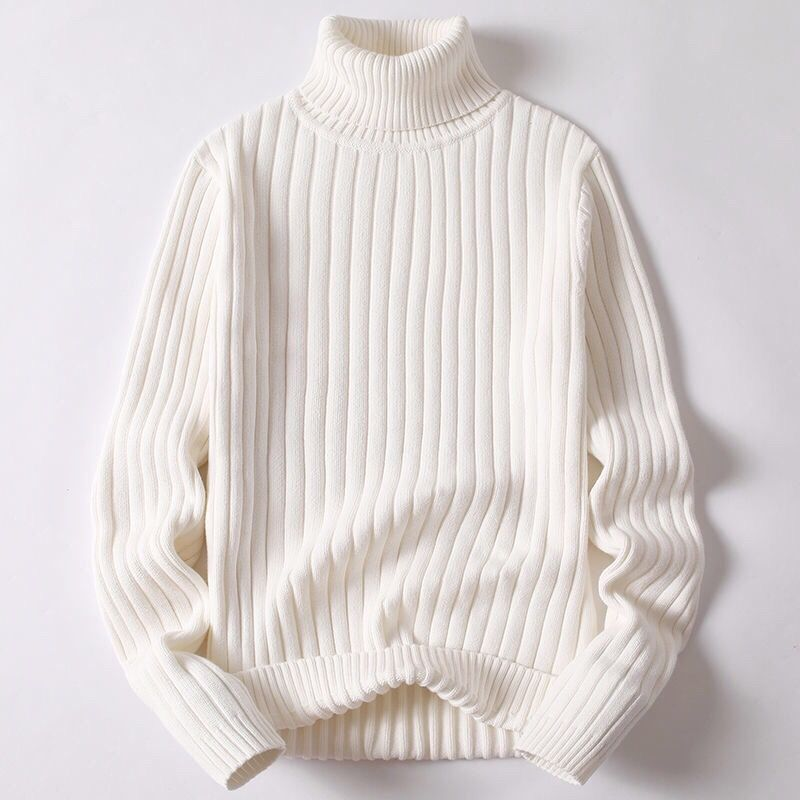 Mateo men’s ribbed turtleneck sweater with structured silhouette, polished winter style