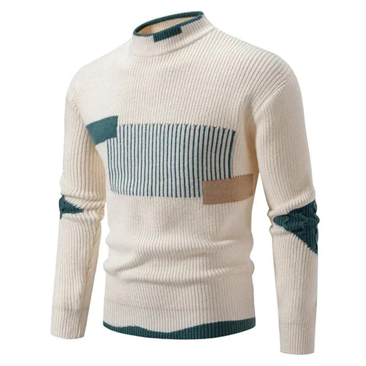 Hugo men’s high collar knit sweater in soft fabric with sleek silhouette
