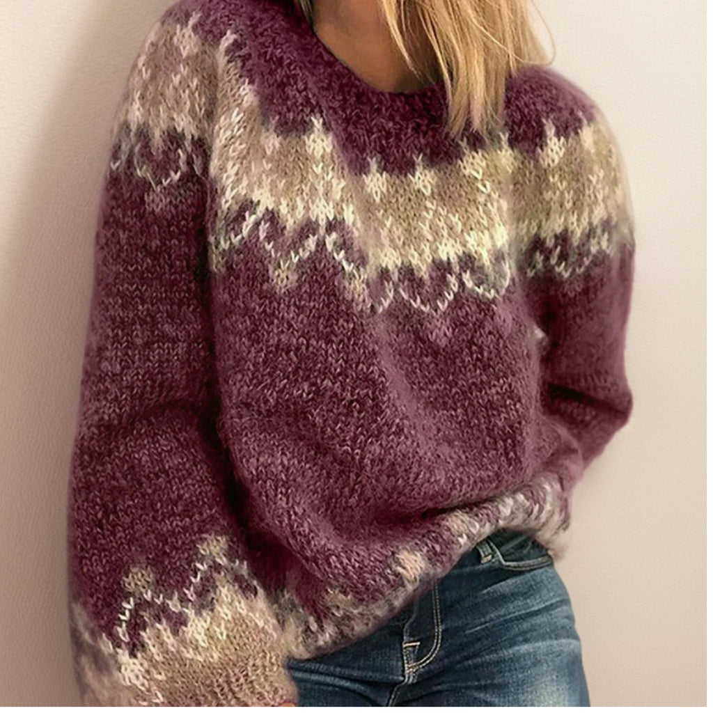 Anwen women’s oversized knit sweater – soft and comfortable autumn winter pullover