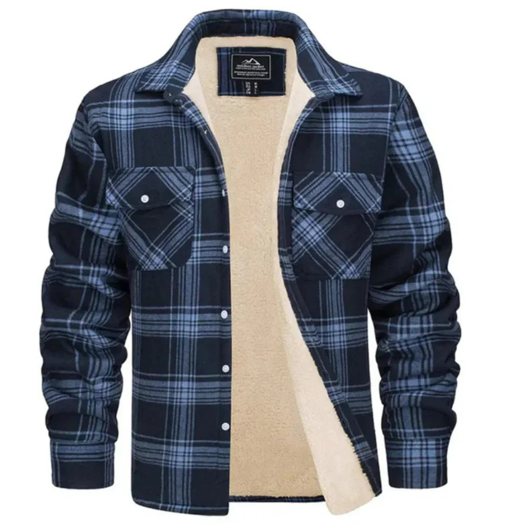 Men’s plaid lined jacket with classic check pattern