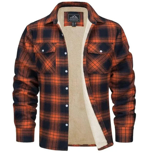 Men’s plaid lined jacket with classic check pattern