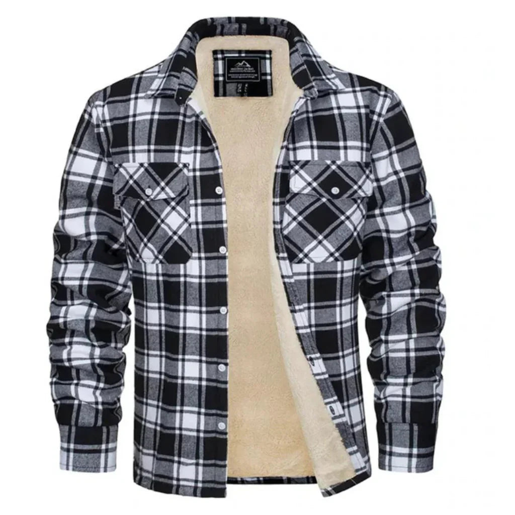 Men’s plaid lined jacket with classic check pattern